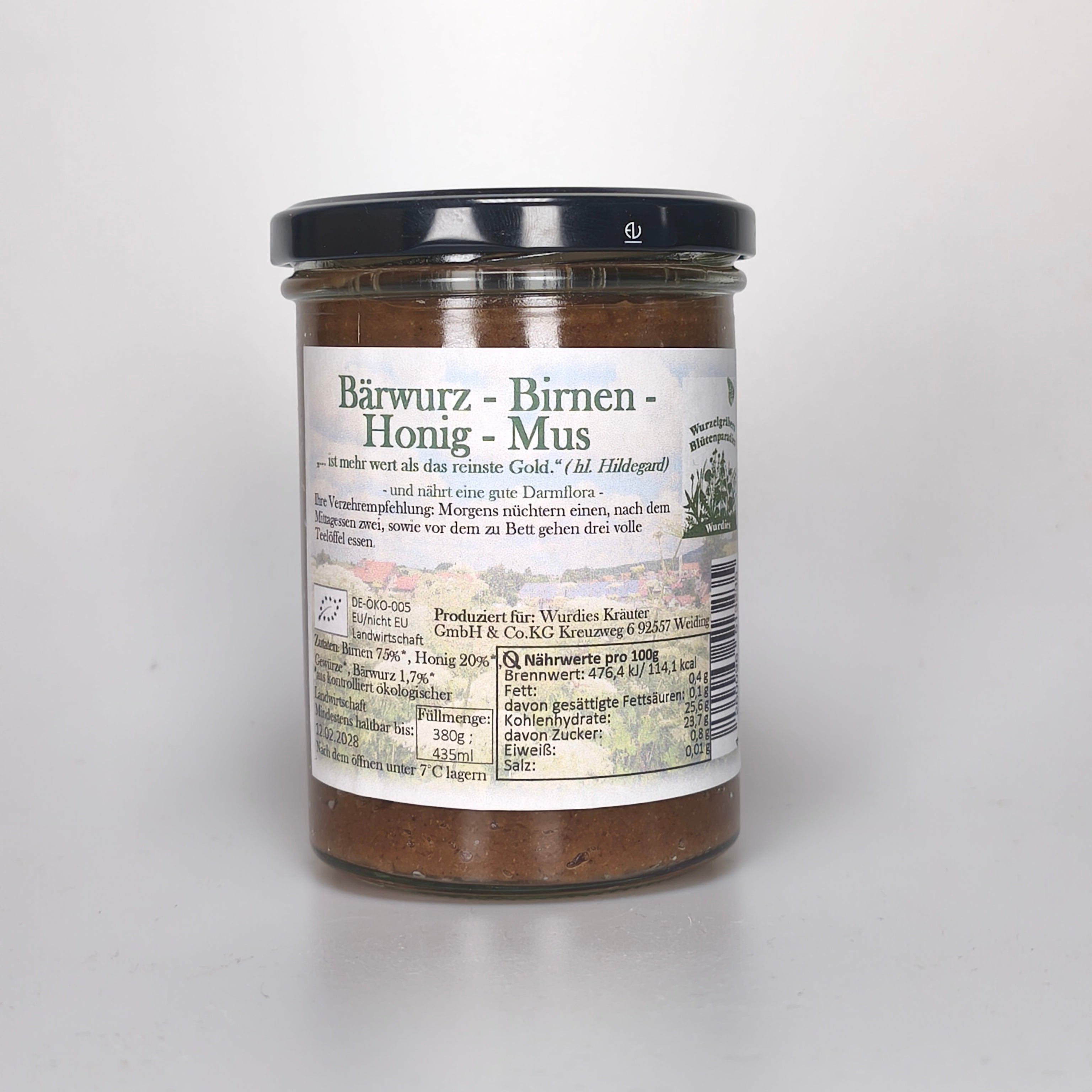 Bärwurz Birnen Honig Mus nach Hildegard 380 g