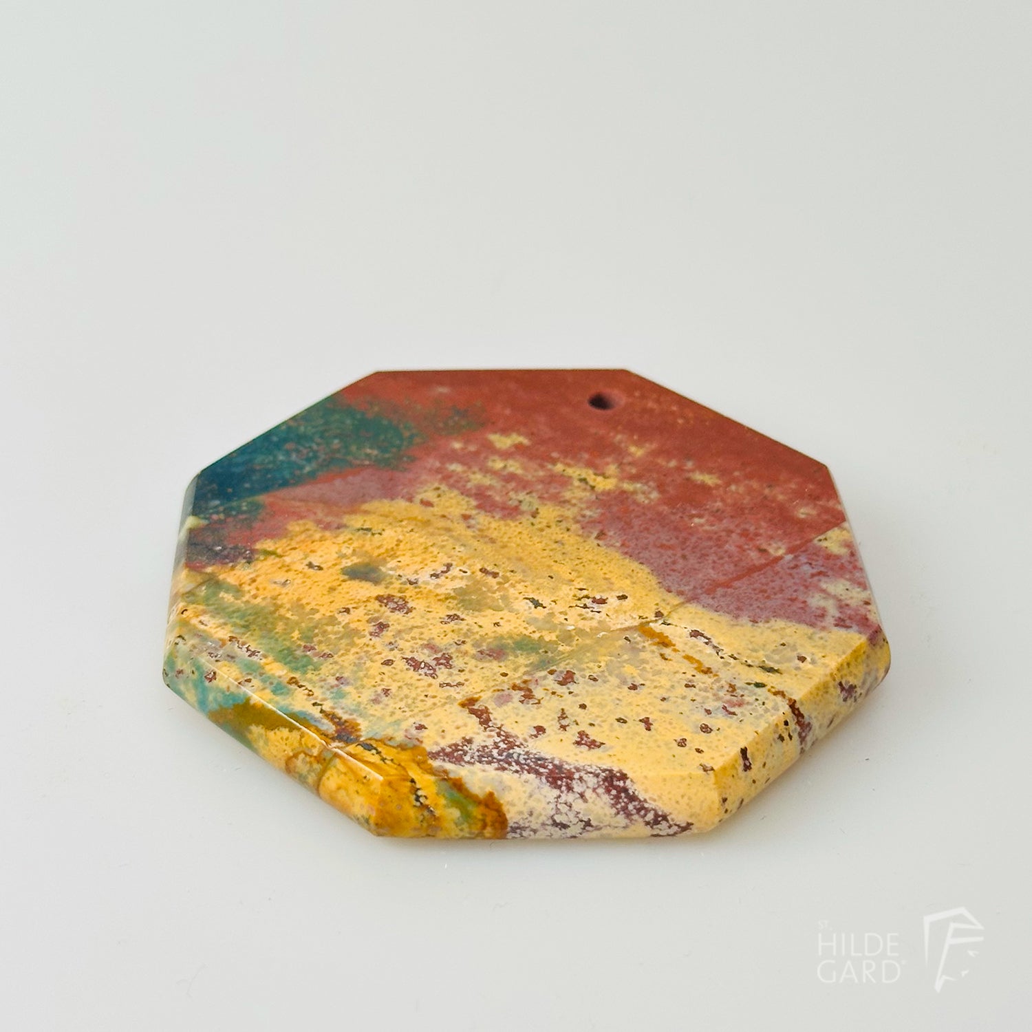 Jaspisscheibe, achteckig