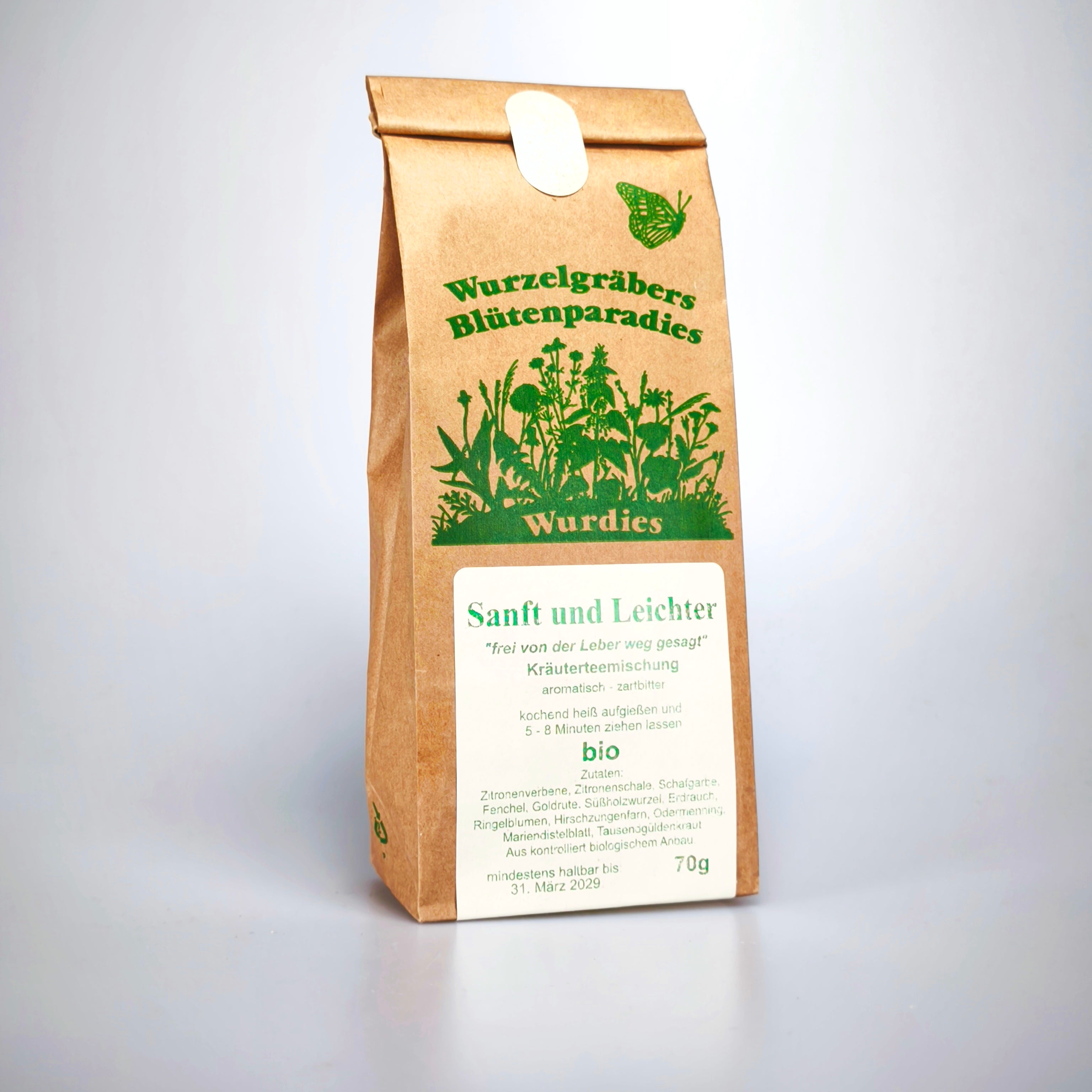 Sanft und Leichter - Kräuterteemischung BIO - aromatisch-zartbitter 70 g